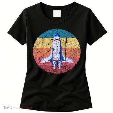 Retro Vintage Space Ship Rocket SciFi Women's T-Shirt