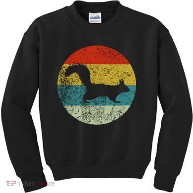 Retro Vintage Squirrel Kids Sweatshirt