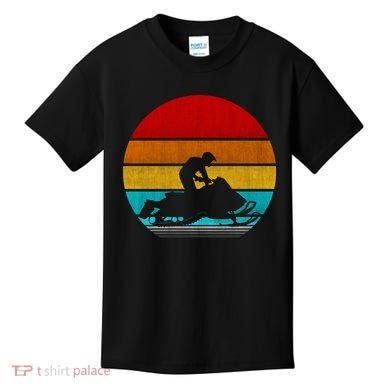 Retro Vintage Snowmobile Kids T-Shirt