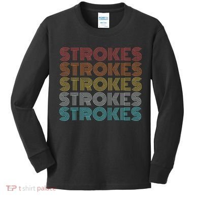 Retro Vintage Strokes Kids Long Sleeve Shirt