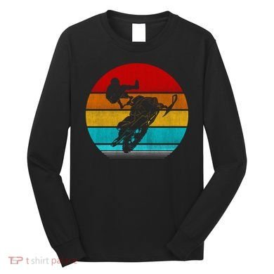 Retro Vintage Snowmobile Long Sleeve Shirt