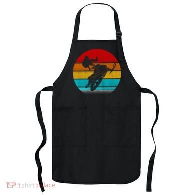 Retro Vintage Snowmobile Apron