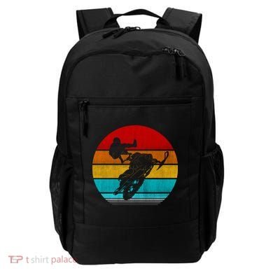 Retro Vintage Snowmobile Backpack
