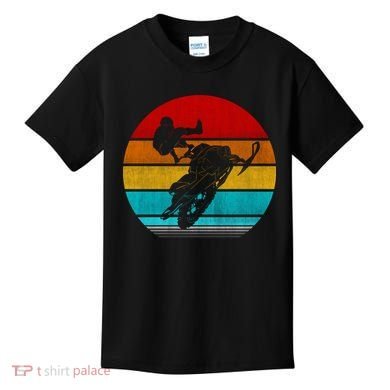 Retro Vintage Snowmobile Kids T-Shirt