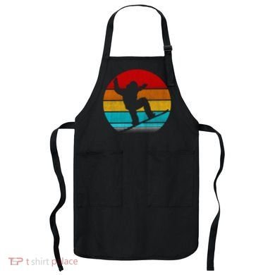 Retro Vintage Snowboarding Apron