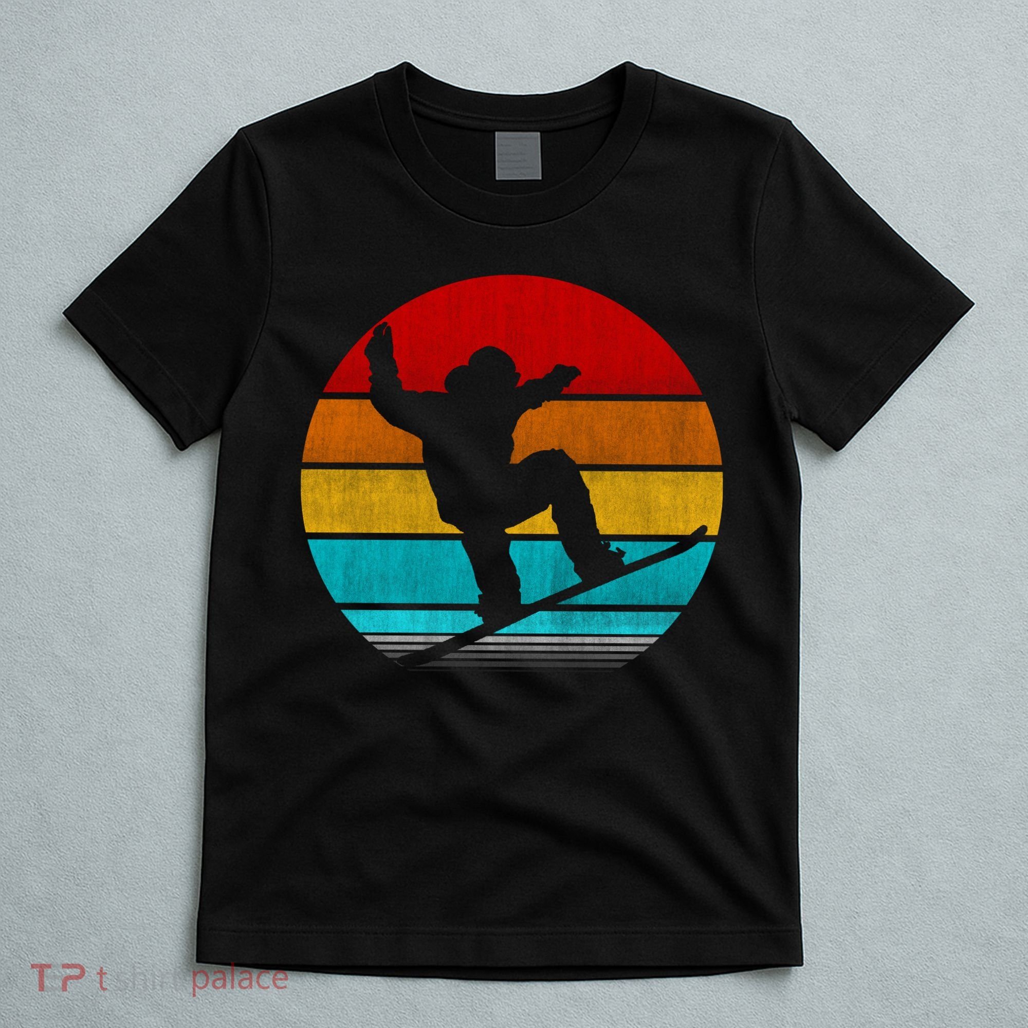 Retro Vintage Snowboarding T-Shirt