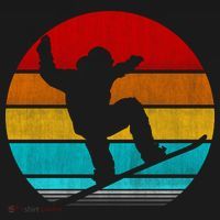 Retro Vintage Snowboarding T-Shirt thumb 7