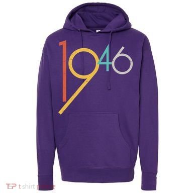 Retro Vintage Style 1946 80th Birthday Hoodie