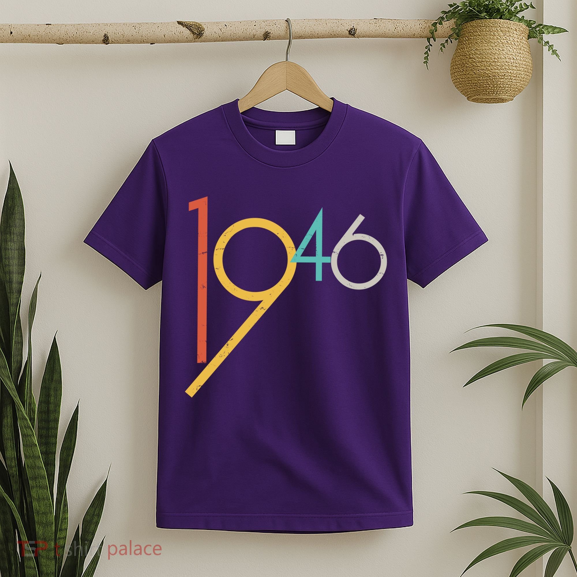 Retro Vintage Style 1946 80th Birthday T-Shirt