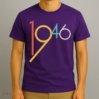 Retro Vintage Style 1946 80th Birthday T-Shirt thumb 3