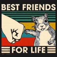 Retro Vintage Squirrel Best Friend For Life Fist Bump T-Shirt thumb 7
