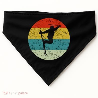 Retro Vintage Skiing USA-Made Doggie Bandana