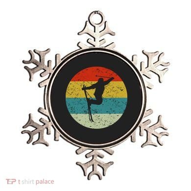 Retro Vintage Skiing Ornament