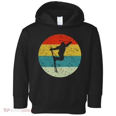 Retro Vintage Skiing Toddler Hoodie