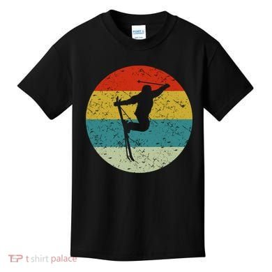 Retro Vintage Skiing Kids T-Shirt