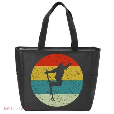 Retro Vintage Skiing Tote Bag