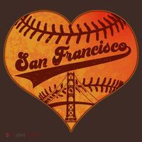 Retro Vintage San Francisco Baseball Heart T-Shirt thumb 7