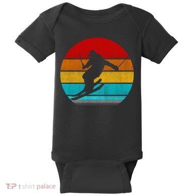 Retro Vintage Ski Baby Bodysuit