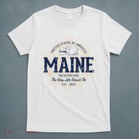 Retro Vintage State Of Maine T-Shirt thumb 5