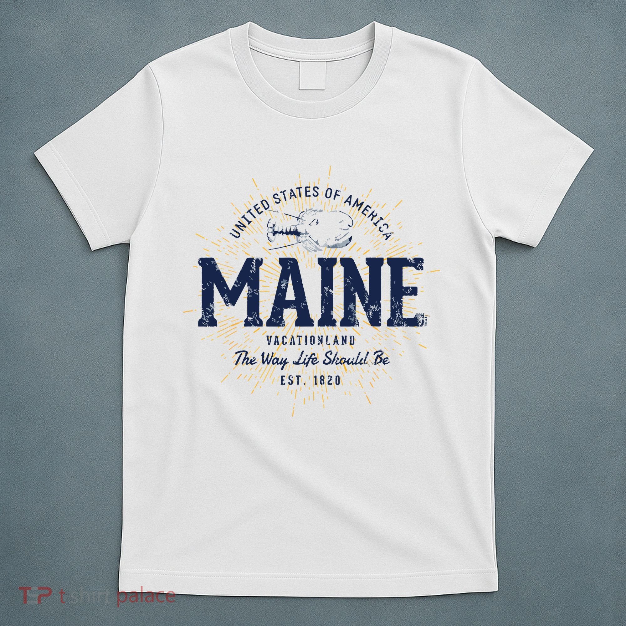 Retro Vintage State Of Maine T-Shirt