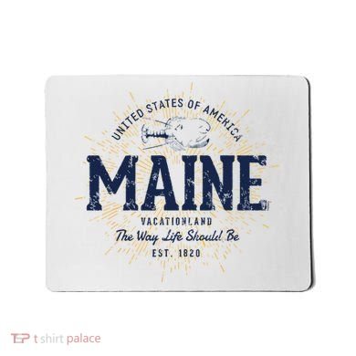 Retro Vintage State Of Maine Mousepad