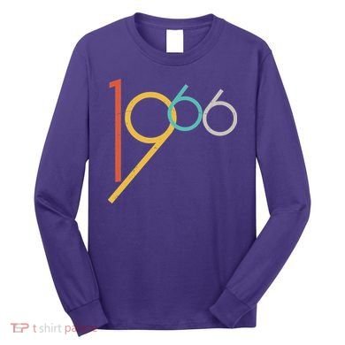 Retro Vintage Style 1966 60th Birthday Long Sleeve Shirt