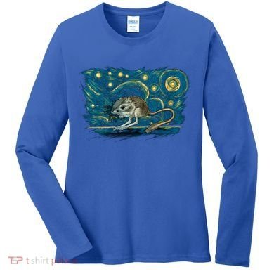 Retro Vintage Style Kangaroo Rat Cute Gift Women's Long Sleeve Shirt