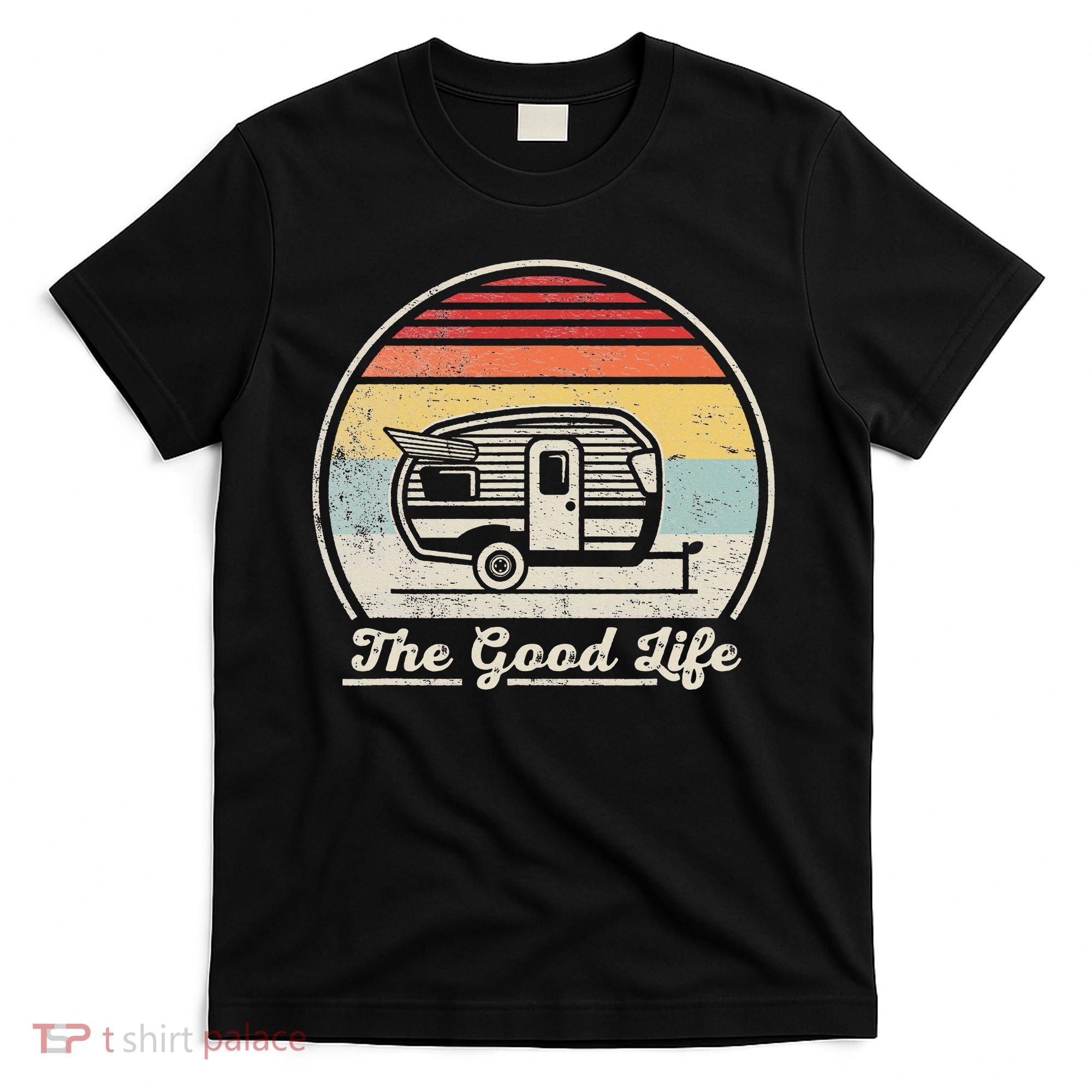 Retro Vintage Shasta Trailer The Good Life Camper Camping T-Shirt