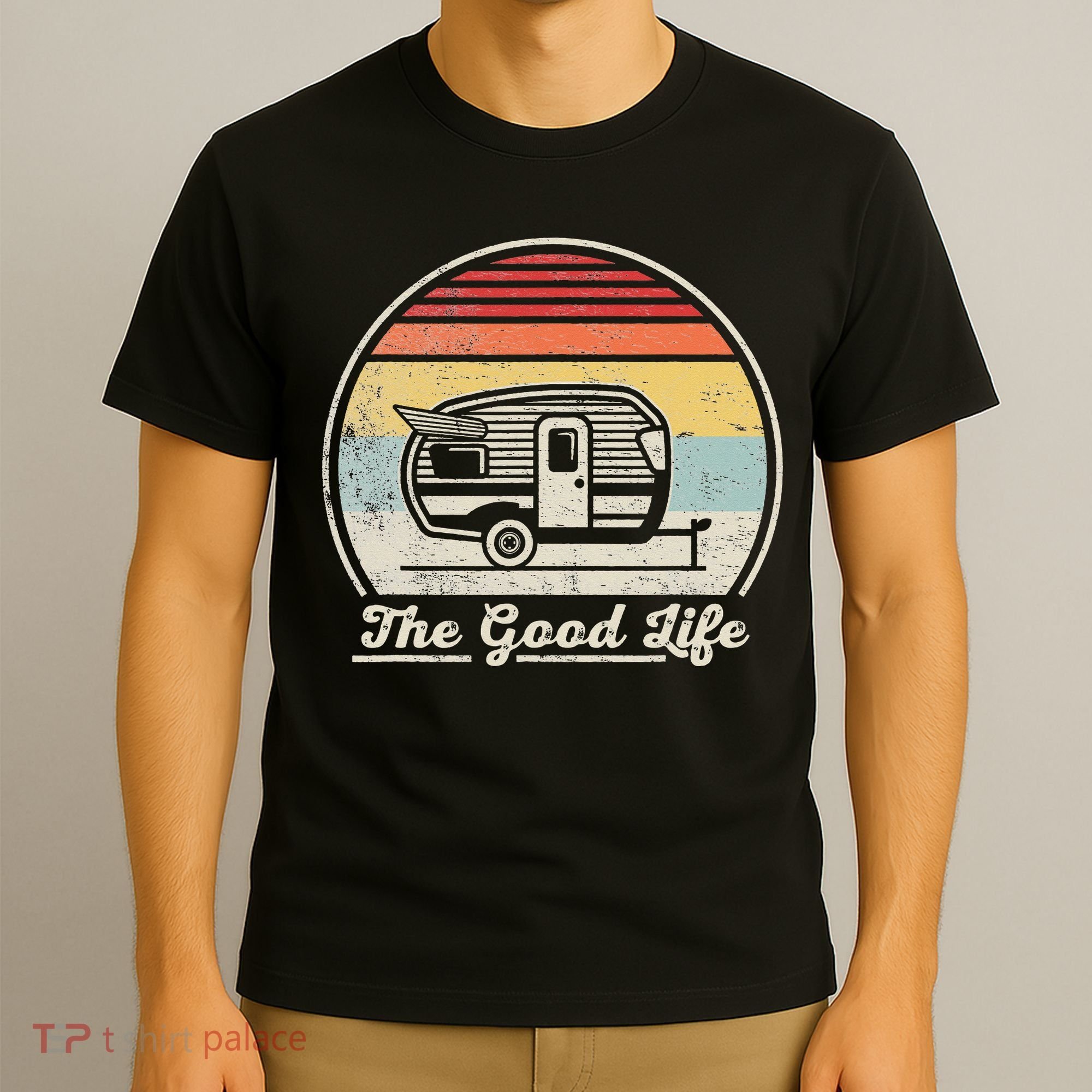 Retro Vintage Shasta Trailer The Good Life Camper Camping T-Shirt