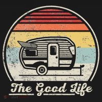 Retro Vintage Shasta Trailer The Good Life Camper Camping T-Shirt thumb 7