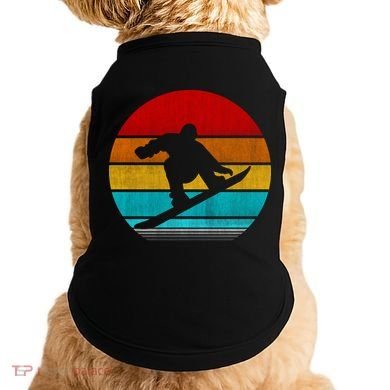 Retro Vintage Snowboard Doggie Tank