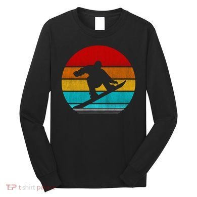 Retro Vintage Snowboard Long Sleeve Shirt