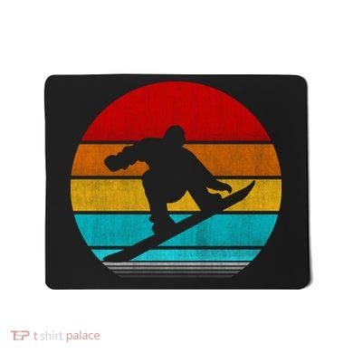 Retro Vintage Snowboard Mousepad