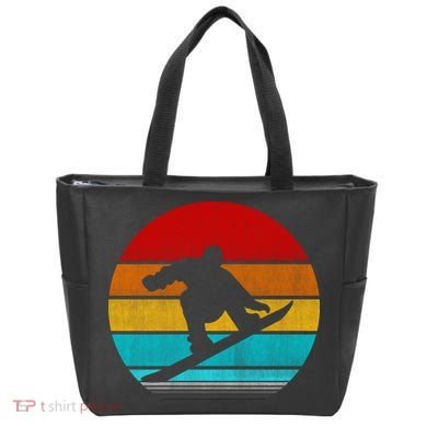 Retro Vintage Snowboard Tote Bag