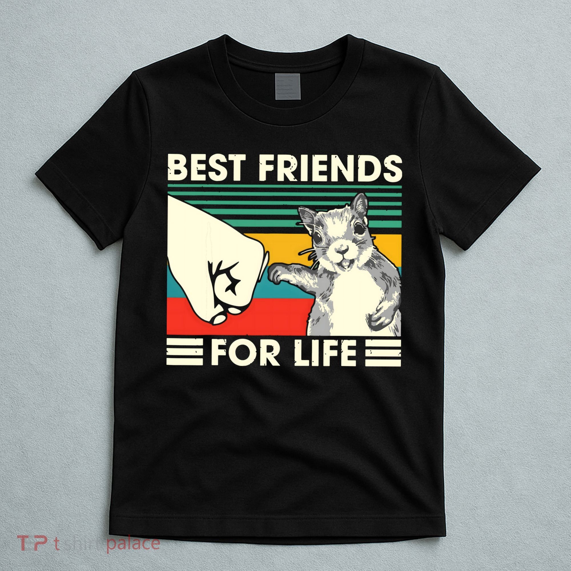 Retro Vintage Squirrel Best Friend For Life Fist Bump T-Shirt
