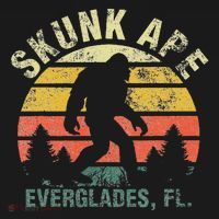 Retro Vintage Skunk Ape Florida Everglades Bigfoot T-Shirt thumb 7