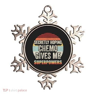 Retro Vintage Secretly Hoping Chemo Gives Me Superpowers Ornament