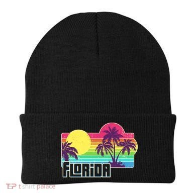 Retro Vintage Sunny Florida Palm Trees Beanie