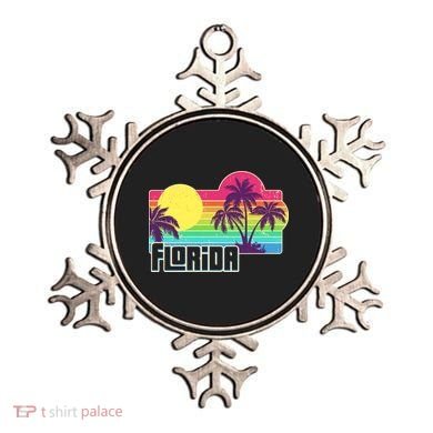Retro Vintage Sunny Florida Palm Trees Ornament