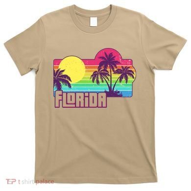 Retro Vintage Sunny Florida Palm Trees T-Shirt