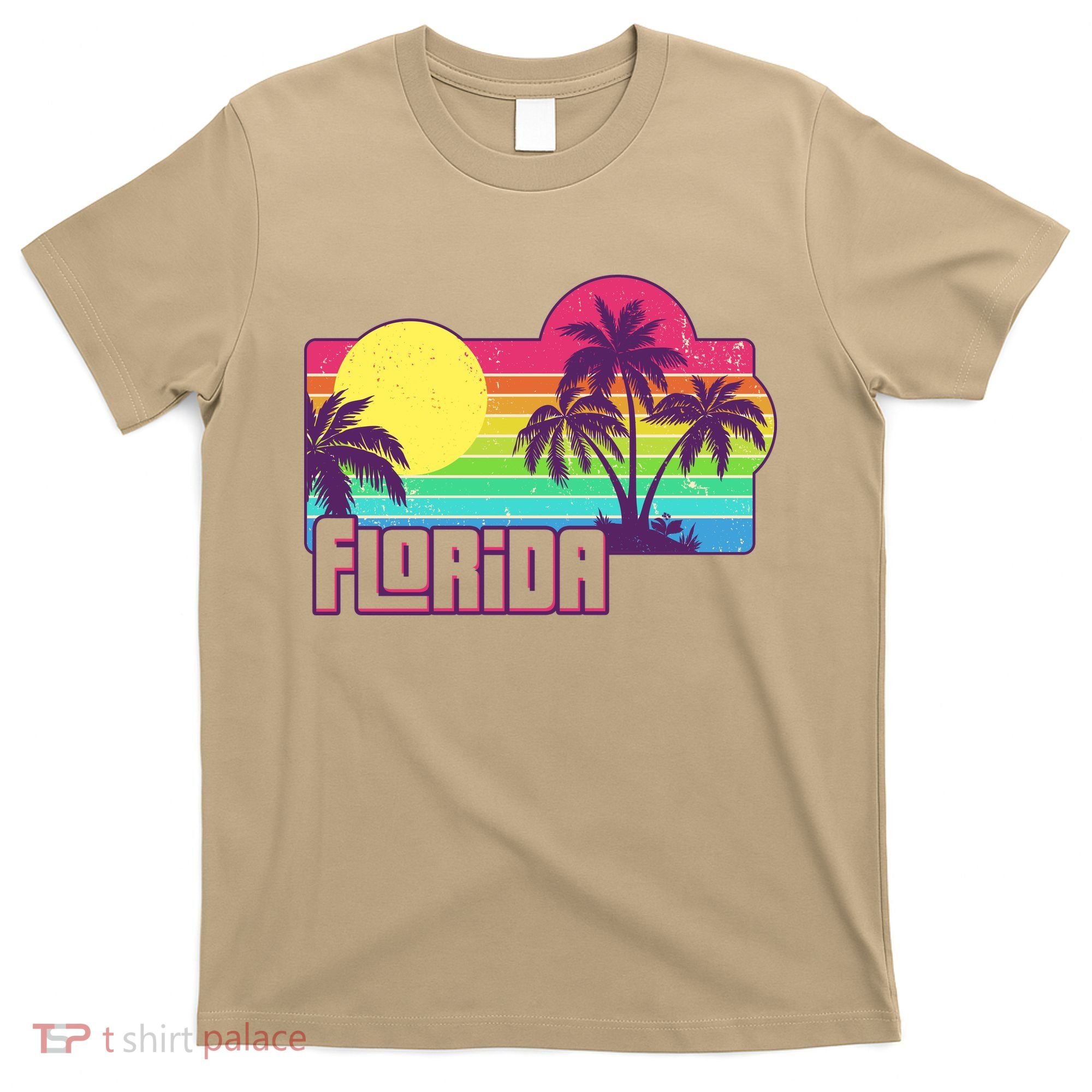 Retro Vintage Sunny Florida Palm Trees T-Shirt