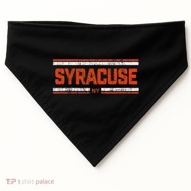 Retro Vintage Syracuse Ny Distressed USA-Made Doggie Bandana