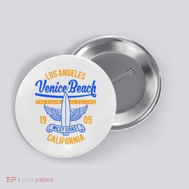 Retro Vintage Surf Venice Beach California Button