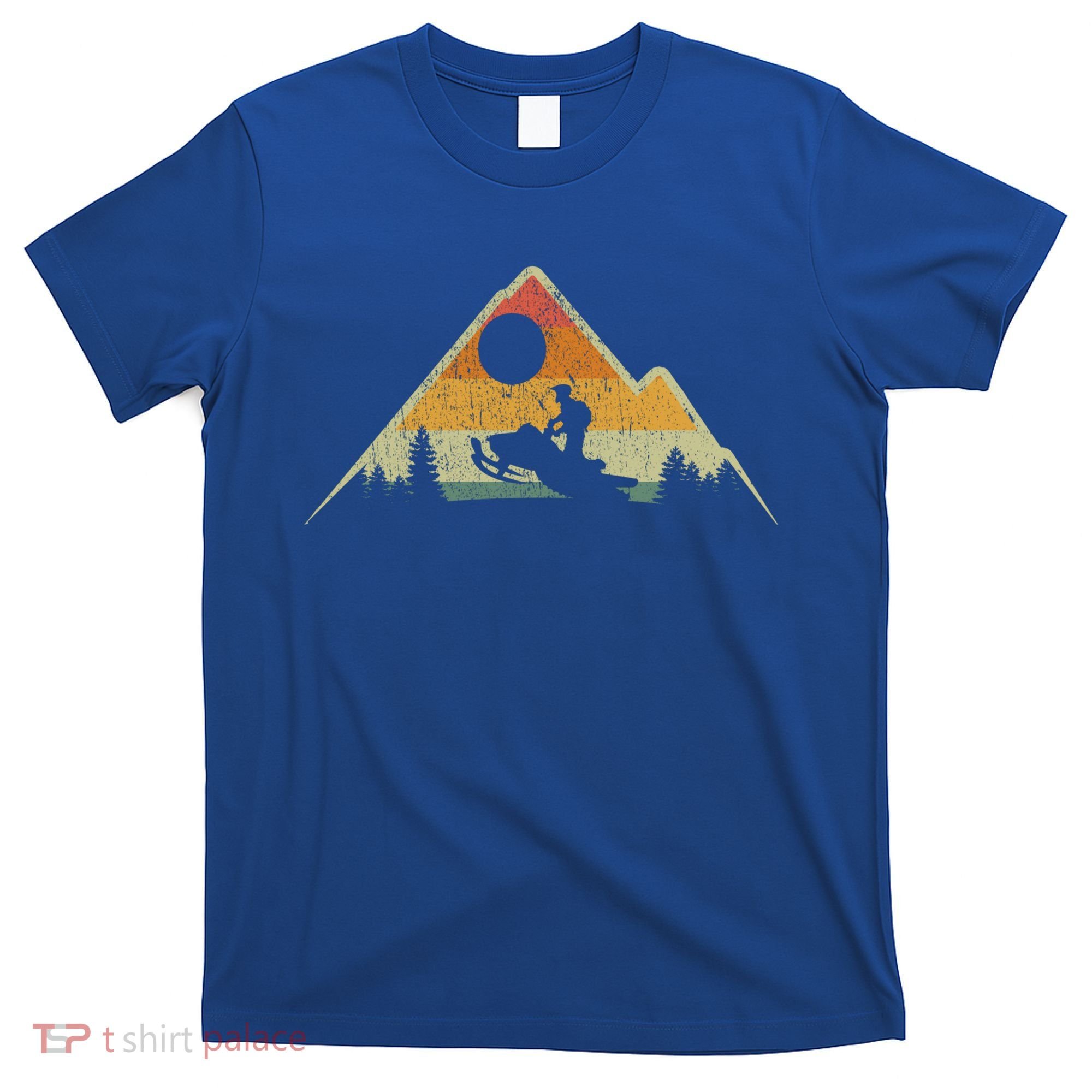 Retro Vintage Snowmobiling Winter Sports Snowmobile Rider Gift T-Shirt