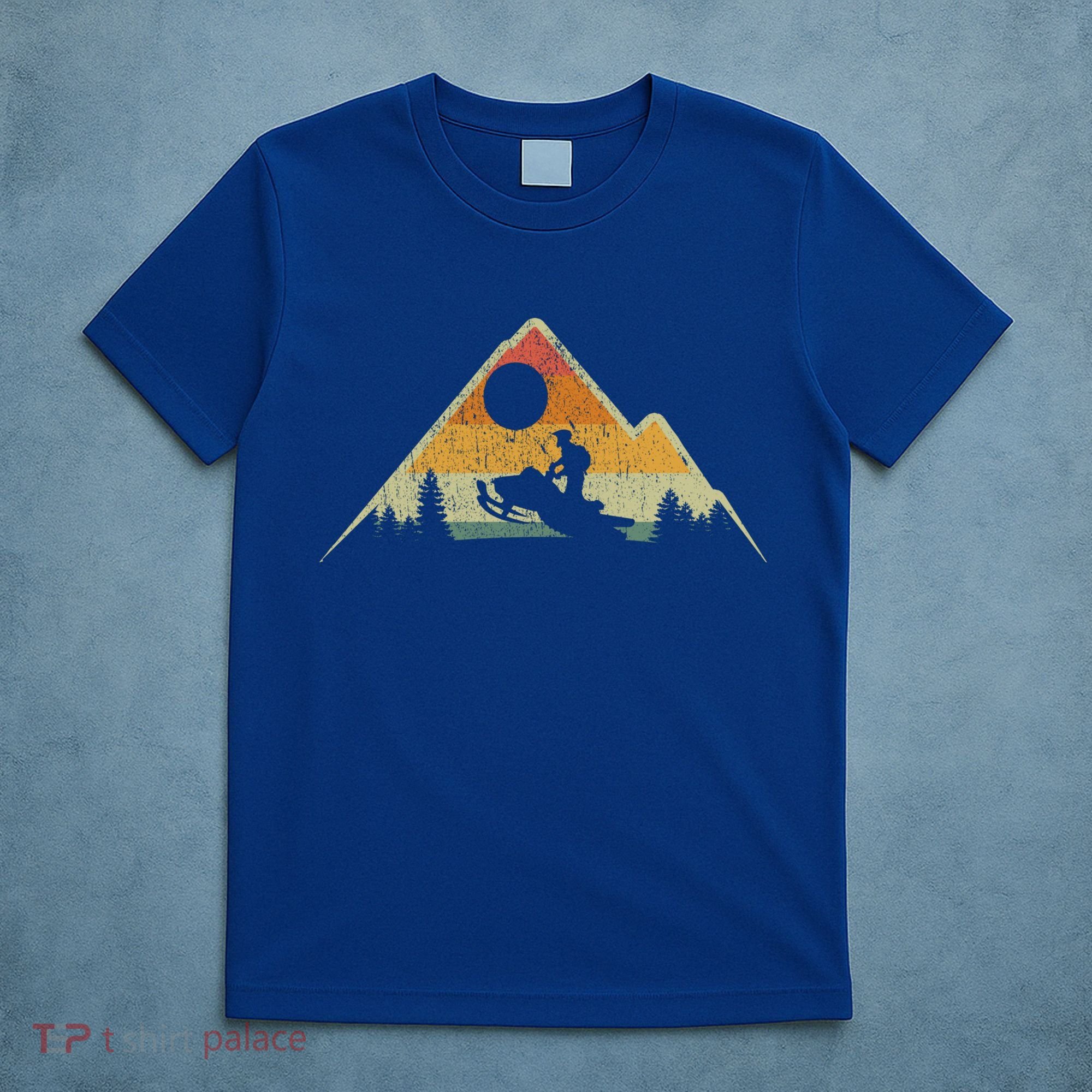 Retro Vintage Snowmobiling Winter Sports Snowmobile Rider Gift T-Shirt