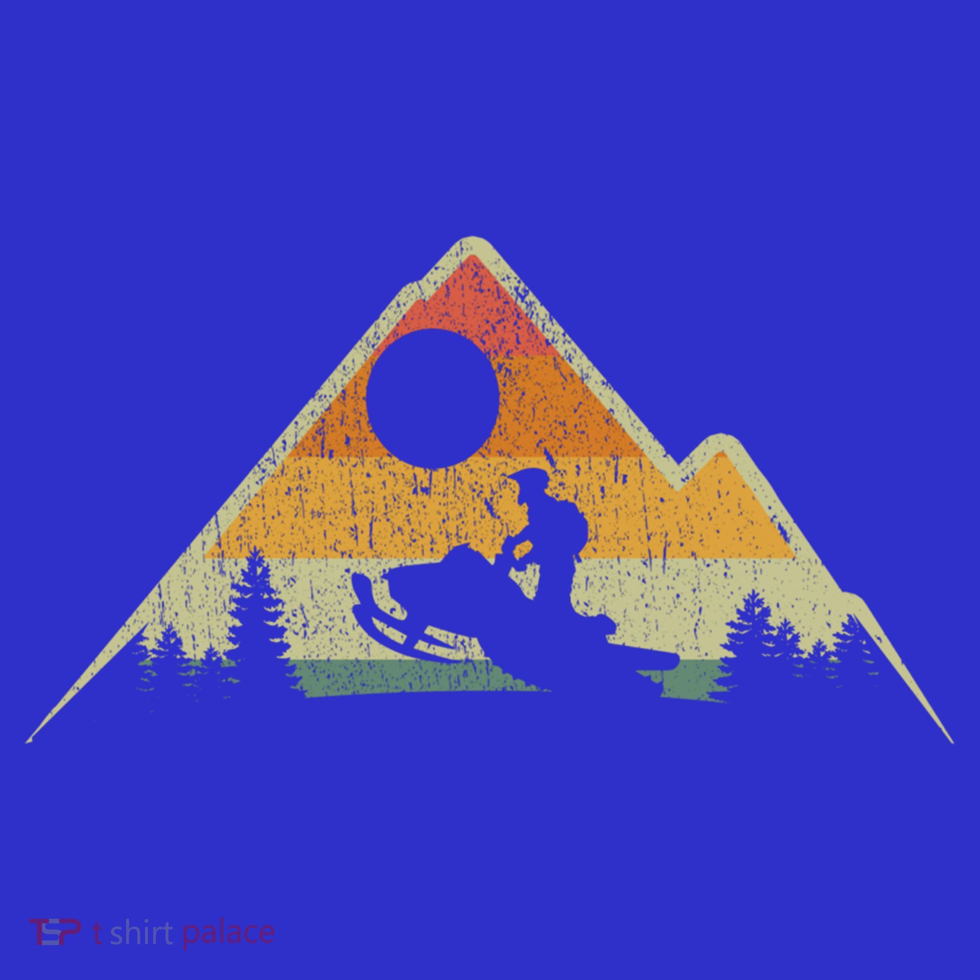 Retro Vintage Snowmobiling Winter Sports Snowmobile Rider Gift T-Shirt