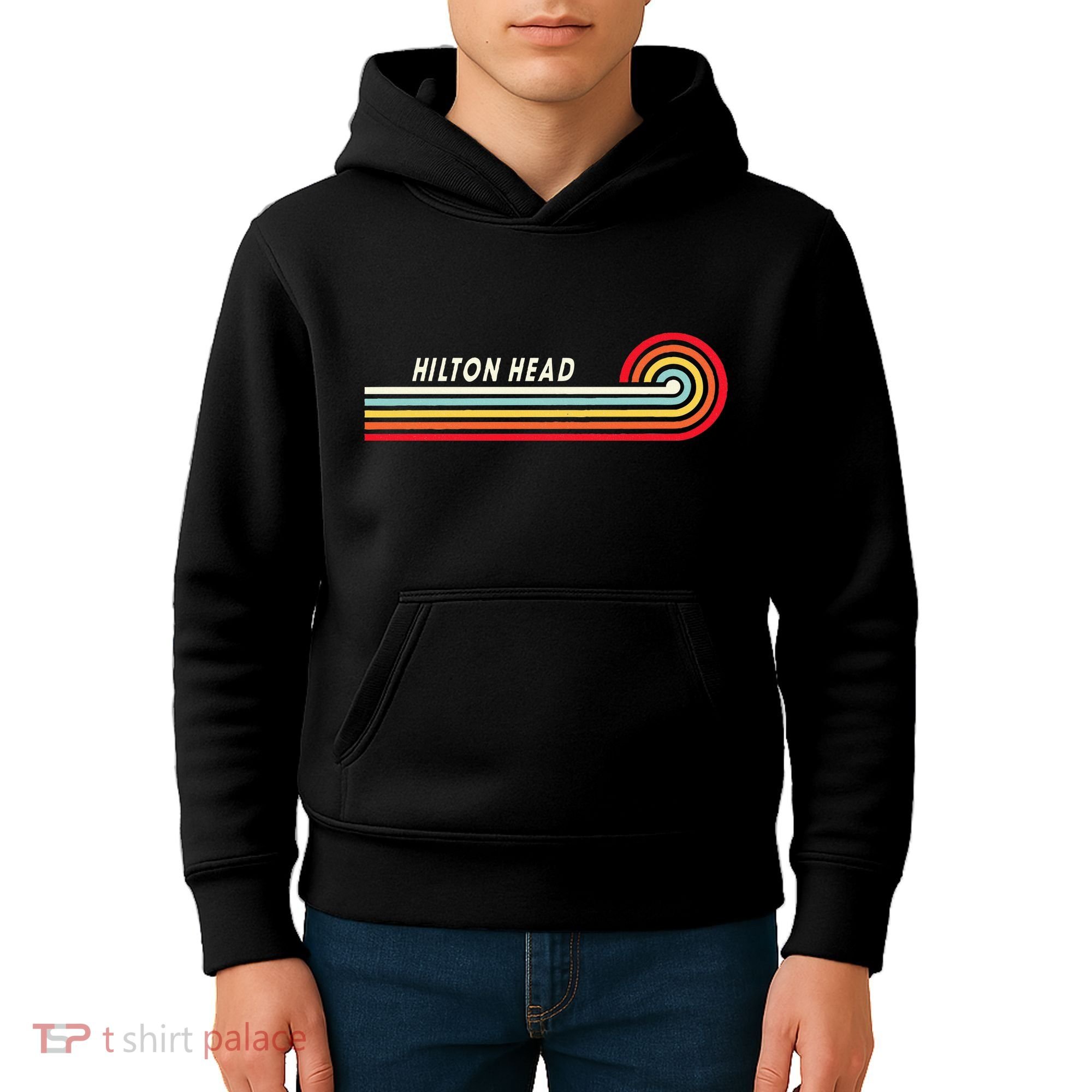 Retro Vacation Souvenir Hilton Head Island South Carolina Kids Hoodie