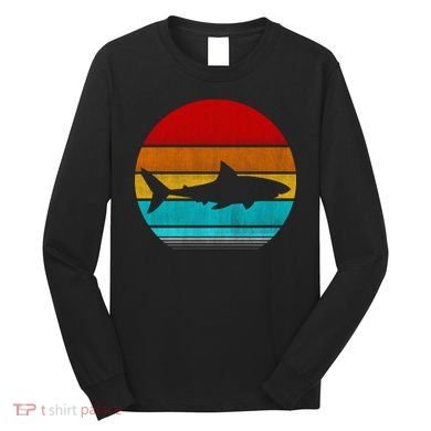 Retro Vintage Shark Long Sleeve Shirt