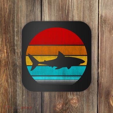 Retro Vintage Shark Coaster