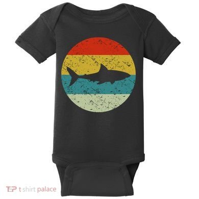 Retro Vintage Shark Baby Bodysuit